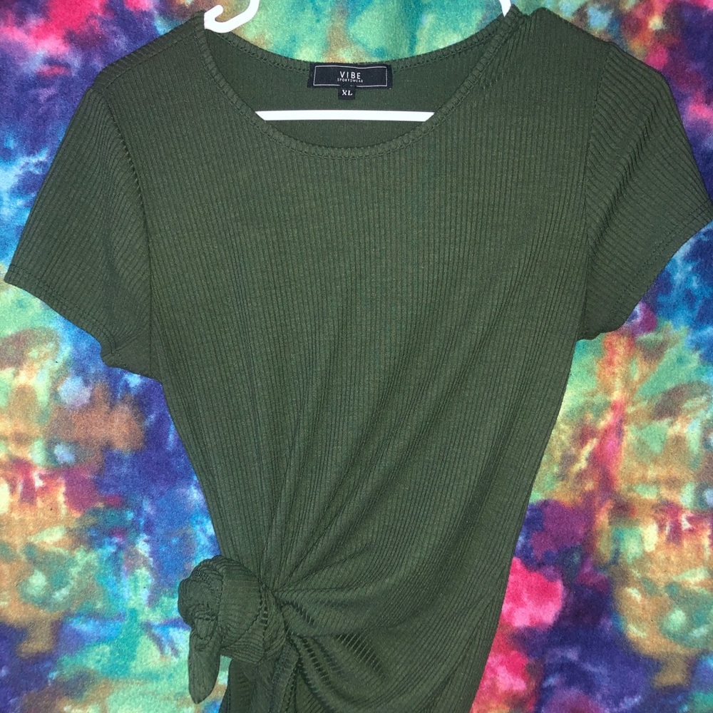 Olive green body dress